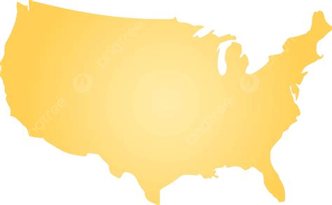 Vector Illustration Usa Map In Yellow Radial Gradient Silhouette Vector ...