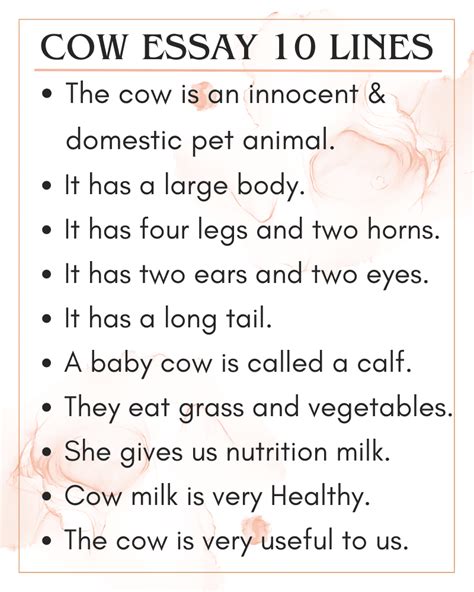 Cow Essay in english for student and kids | Essay on Cow