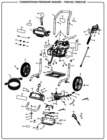 Powerstroke Electric Start 3200 Psi Gas Pressure Washer Parts | earth-base