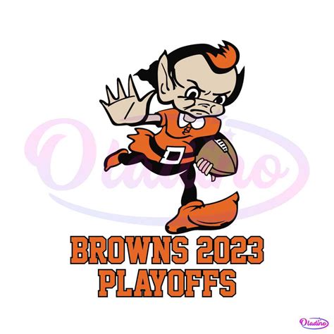 Cleveland Browns 2023 Playoffs Mascot SVG