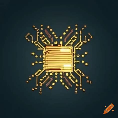 Microchip logo gold