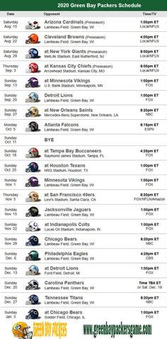 Nfl Game Schedule, Packers Schedule, Nfl Football Schedule, Nfl Football Games, Nfl Games, Green ...