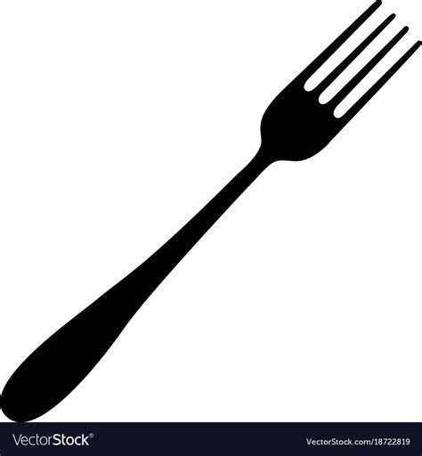 Isolated fork silhouette Royalty Free Vector Image