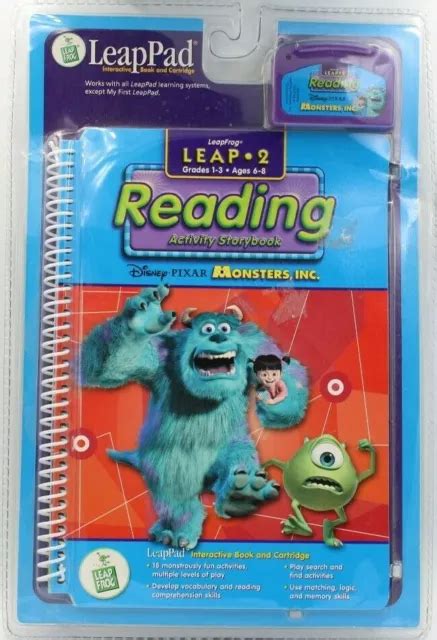 NEW LEAPFROG LEAP Pad 2 Reading Disney Pixar Monsters Inc Grade 1-3 Ages 6-8 $15.99 - PicClick