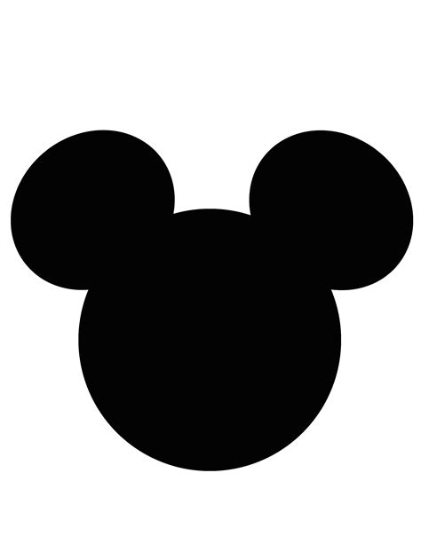 Mickey Mouse Silhouette Template at GetDrawings | Free download