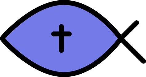 Christian Fish With Cross Clipart