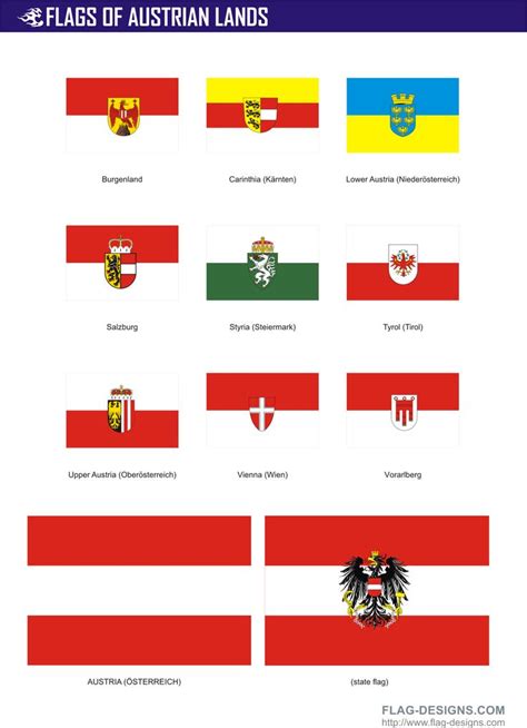 austria-lands-flags_1200.gif (1199×1656) | Flags of the world, Historical flags, National flag