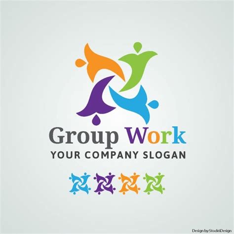 Group work logo Vector | Free Download