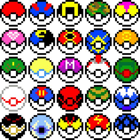 pixel art pokemon - Pokeballs Pixel Art - InfographicNow.com | Your ...