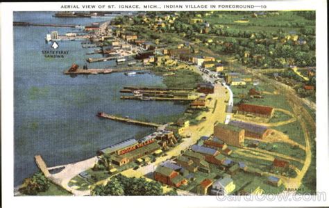 Aerial View Of St. Ignace Saint Ignace, MI