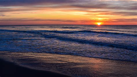 1366x768 Garden City Beach Sunrise 5k Laptop HD ,HD 4k Wallpapers,Images,Backgrounds,Photos and ...