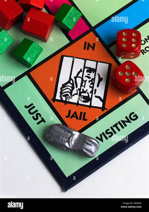 A Monopoly game board showing Jail Stock Photo - Alamy