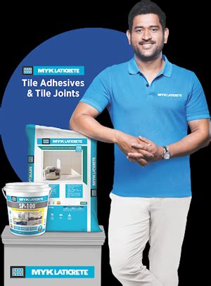 Dhoni is brand ambassador of MYK Laticrete tile adhesive « MxMIndia