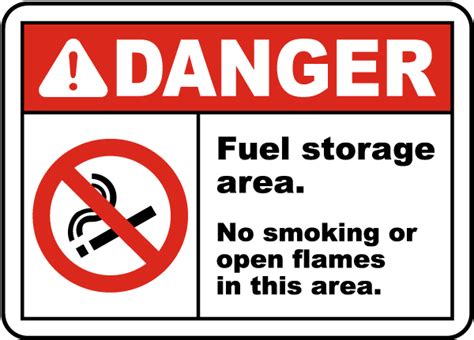 Fuel Storage Area No Smoking Sign - Get 10% Off Now