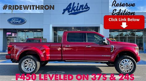 RAPID RED Ford F450 Platinum RESERVE Edition Leveled on 37s & 24s 2021 Custom Review Ride with ...