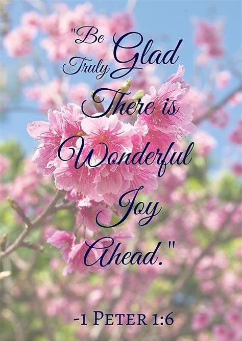 "Joy & Happiness Bible Verse: 1 Peter 1:6" Art Prints by m4rg1 | Redbubble