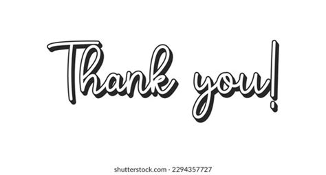 Thank You Black White Text Background Stock Vector (Royalty Free) 2294357727 | Shutterstock