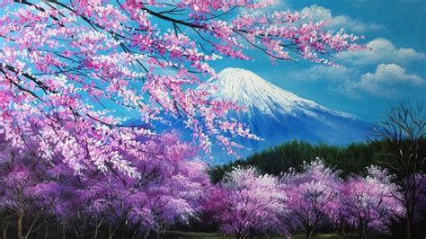 Pin by nelsonharris on art lessons | Cherry blossom painting, Cherry blossom art, Japanese nature