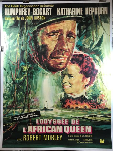 AFRICAN QUEEN, Original Vintage French Grande Movie Theater Poster ...