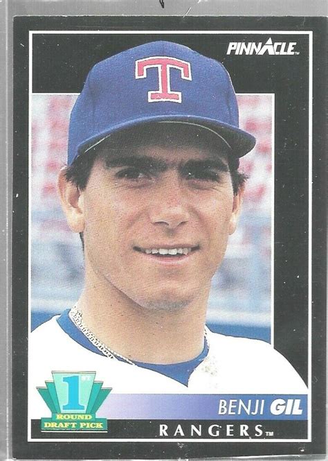 1992 Pinnacle Draft Pick Benji Gil 302 First Round Texas Rangers Baseball | eBay | Texas rangers ...