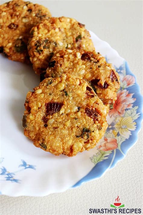 Dal vada recipe (Lentil fritters) - Swasthi's Recipes