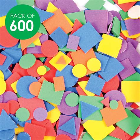 Foam Geometric Stickers - Pack of 600 | Foam - CleverPatch - Art ...