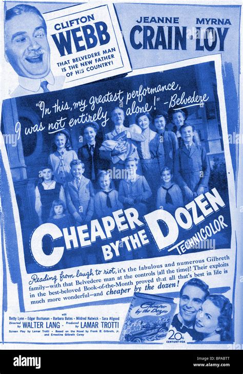 FILM POSTER CHEAPER BY THE DOZEN (1950 Stock Photo - Alamy