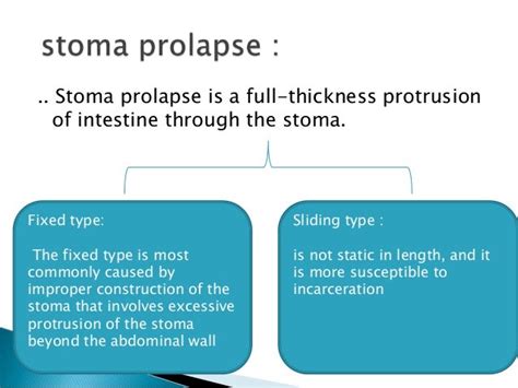 complications of colostomy