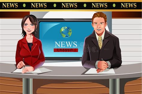 TV news anchors. A vector illustration of TV news anchors , #Ad, #news ...