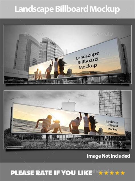 Landscape Billboard Mockup | Billboard mockup, Billboard, Mockup