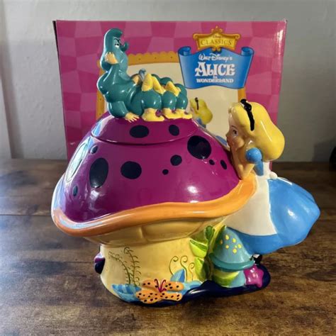 DISNEY ALICE IN Wonderland Mushroom Cookie Jar Rare!!! $149.99 - PicClick