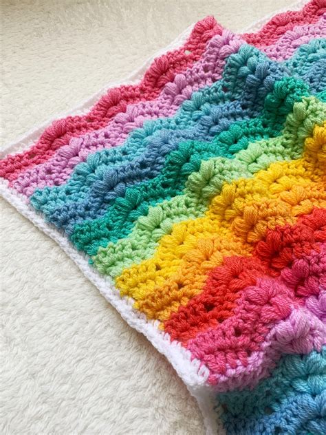 Bobble Ripple Baby Blanket - Free Crochet Pattern - Truly Crochet