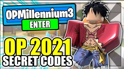 (2021) ALL *NEW* SECRET OP CODES! One Piece: Millennium 3 Roblox - YouTube