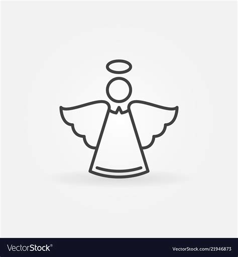 Angel line icon - christmas concept symbol Vector Image