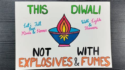 Diwali Poster Drawing For Kids // Green Diwali Poster Drawing // Eco-Friendly Diwali Drawing ...