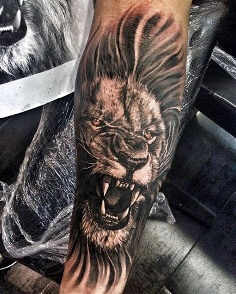 40 Lion Forearm Tattoos For Men - Manly Ink Ideas | Lion forearm ...