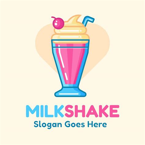 Milkshake Logo Vector 256788 Vector Art at Vecteezy