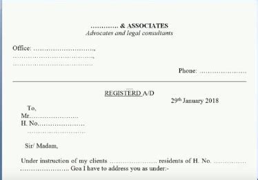 10 Legal Notice Format [Updated] - LexForti