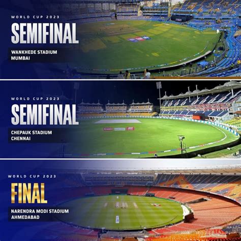 Finalised venues of ODI World Cup 2023 : r/Cricket