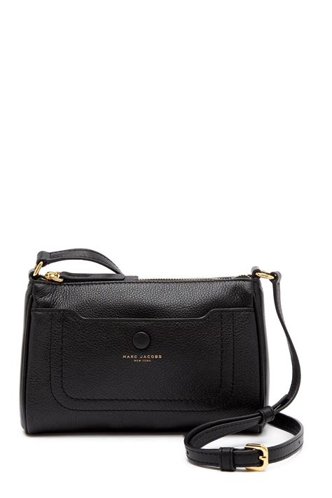 Image of Marc Jacobs Empire City Leather Crossbody Bag | Black leather crossbody bag, Crossbody ...