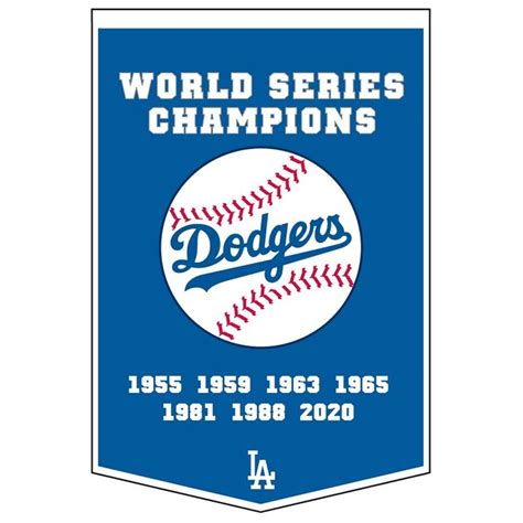 Los Angeles Dodgers 7-Time World Series Champions 24'' x 36'' Dynasty ...