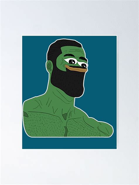 "Rare Gigachad Pepe " Poster for Sale by 555Printed | Redbubble