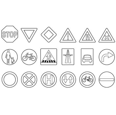 Coloring Pages Traffic Signs Road Safety Signs Traffic Signs Road Signs ...