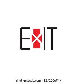 Exit Logo Letter Design Stock Vector (Royalty Free) 1271166949 | Shutterstock