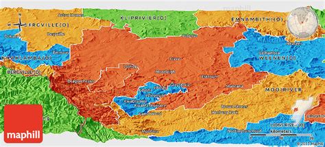 Political Panoramic Map of ESTCOURT (O)