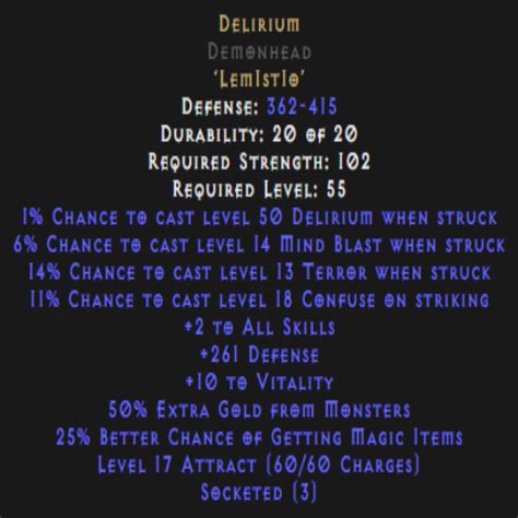 Buy D2R Delirium Demonhead | Diablo 2 Resurrected (D2R) Item Shop - D2RGEAR