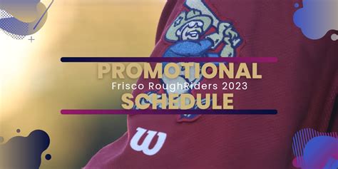 Frisco RoughRiders Promotional Schedule 2023 The Prospect Times | Texas ...