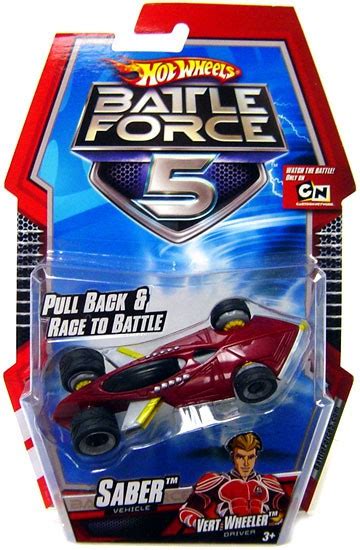 Hot Wheels Battle Force 5 Pull Back Saber 16 Diecast Car Mattel Toys - ToyWiz