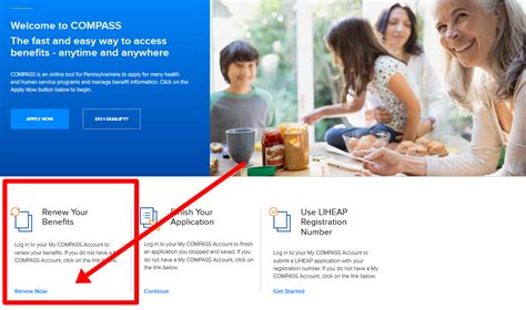 Compass Pa Login to renew your benefits