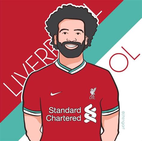 Mohamed Salah Liverpool Illustration | Mohamed salah liverpool, Salah ...